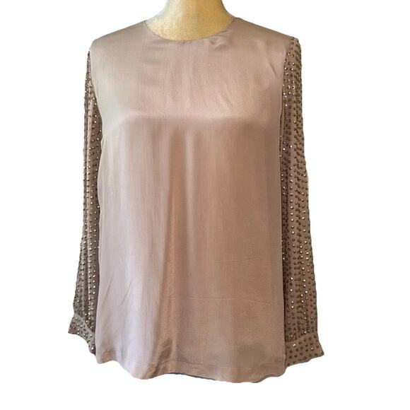 French Connection Sunspark Blush Longsleeve Tunic Size 6 - Picture 1 of 12
